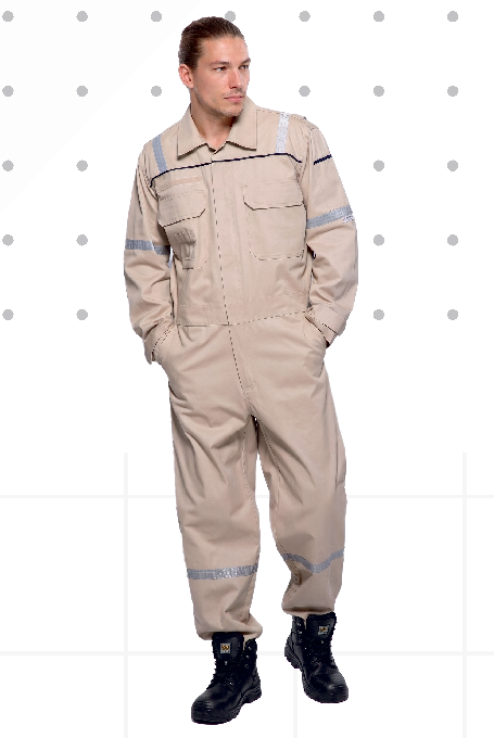 Saffrix Fire Retardant Boiler Suit — beige